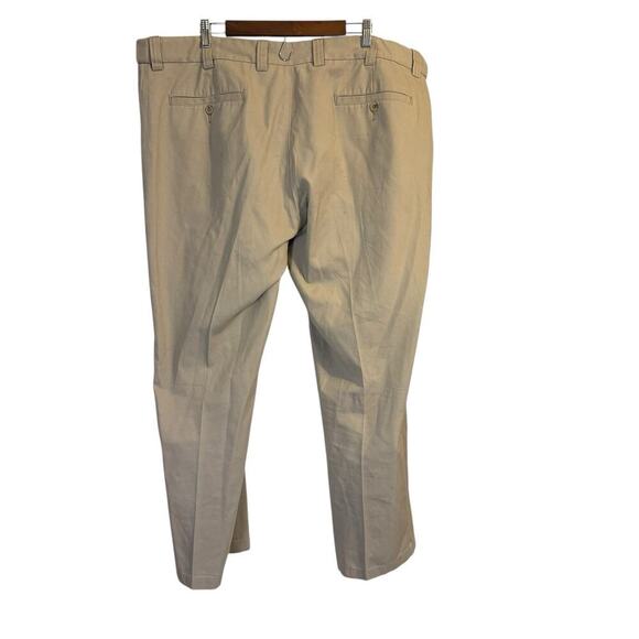Harbor Bay DXL Men's Pant's 46x30 Classic Fit Flat Front Tan Chinos - Picture 3 of 11